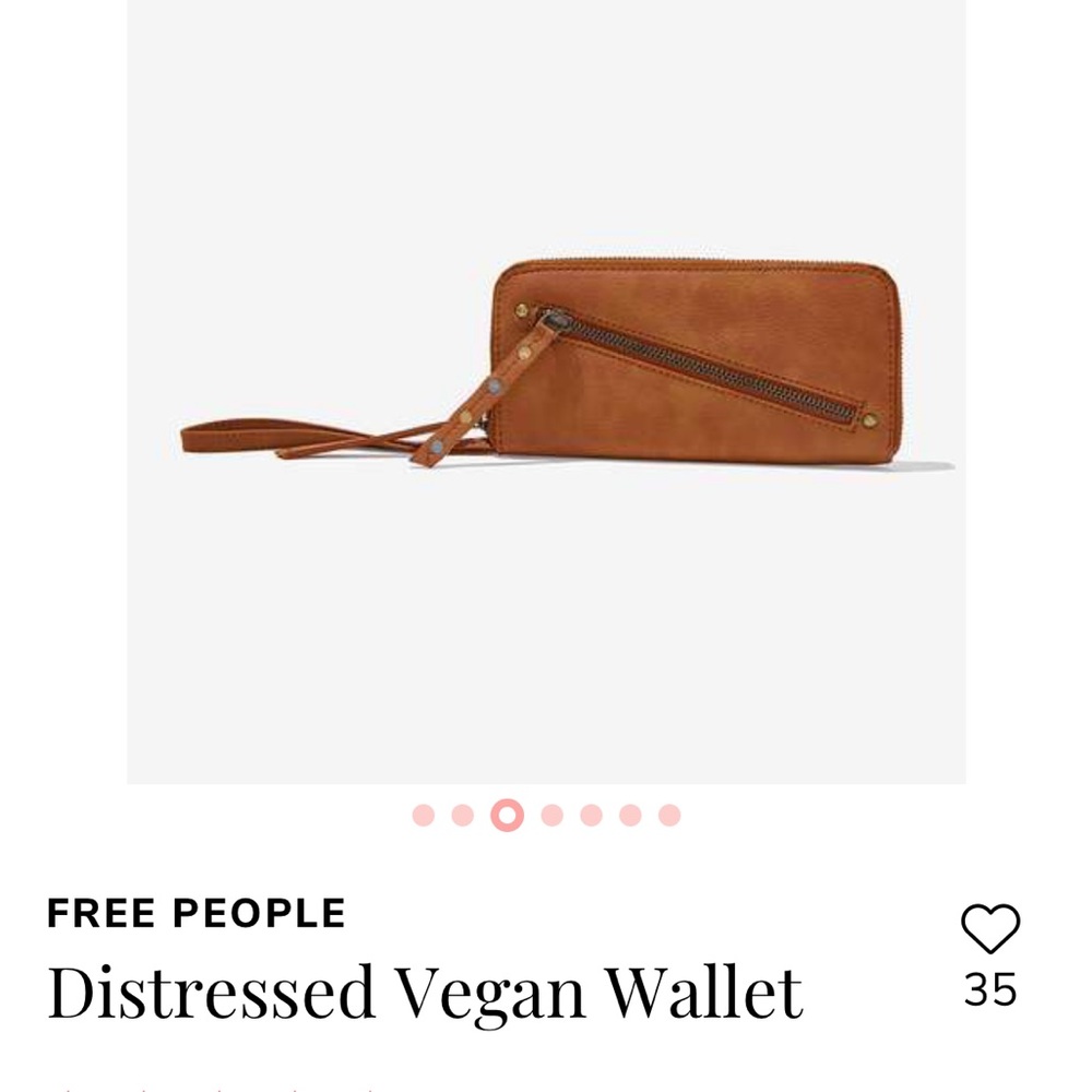 Free people distressed vegan wallet